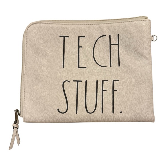 Rae Dunn Cream Tech Stuff Pouch - Picture 1 of 3